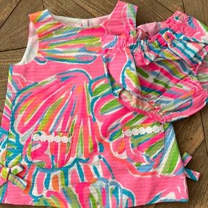 Lily Pulitzer baby girl dress with bloomers. NWT